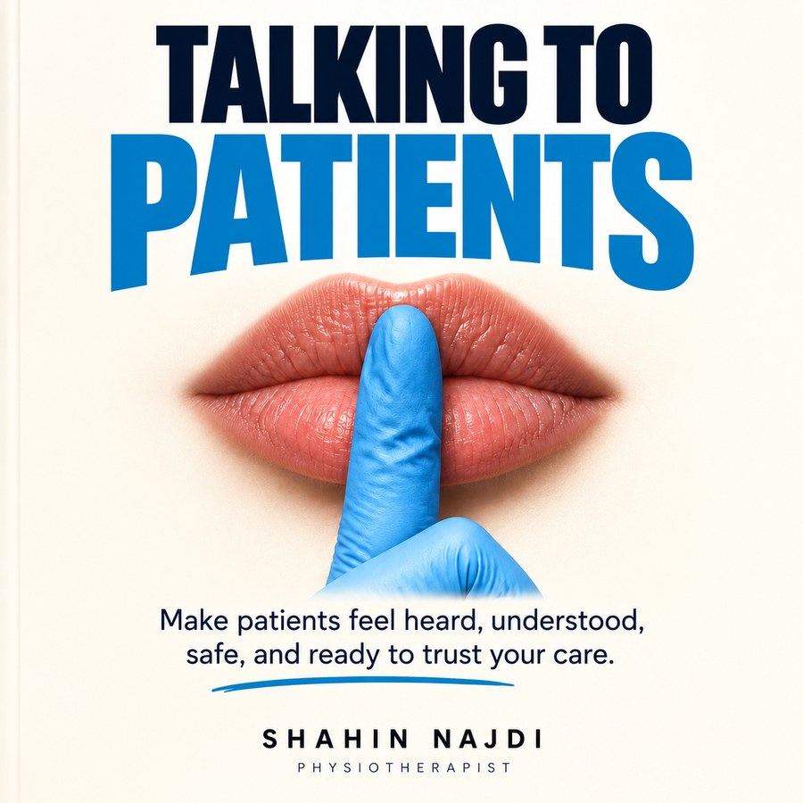 Talking to Patients — book cover by Shahin Najdi, Physiotherapist